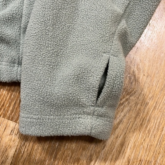 Eddie Bauer Fleece Jacket Full Zip Pockets Medium M Green EUC - Picture 4 of 12